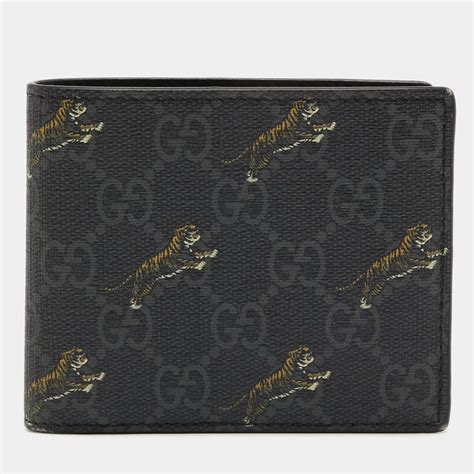 gucci black tiger wallet|gucci tiger gg supreme wallet.